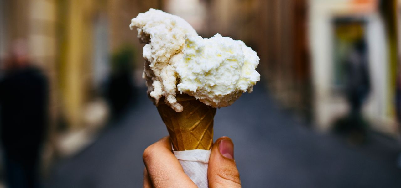 Gelato in a cone — serving inspiration